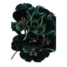 Smaragdzöld bársony hortenzia - 45 cm