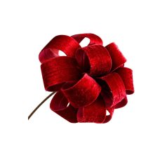 Piros bársony karácsonyi masni betűzővel - 45 cm