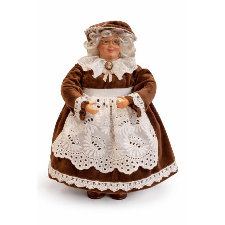 Mézeskalács karácsonyi dekoráció - Mikulásné - 64 cm  
