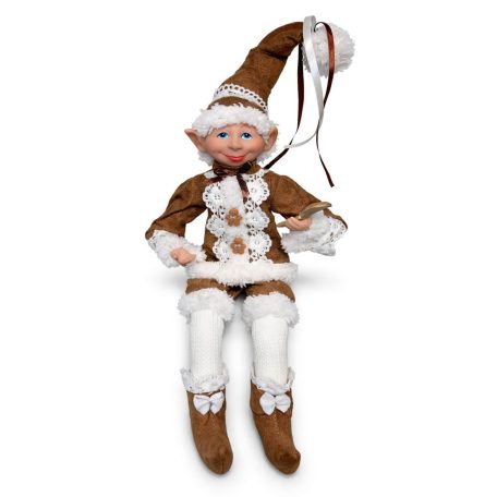 Mézeskalács karácsonyi manó - 43 cm  