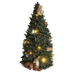 Világító LED karácsonyfa állatokkal - 50 cm 