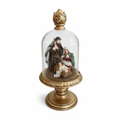 Karácsonyi dekoráció - Szent Család a kupolában - 21 cm
