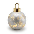 Karácsonyi dekoráció - LED-es fehér gömb - 20 cm	 