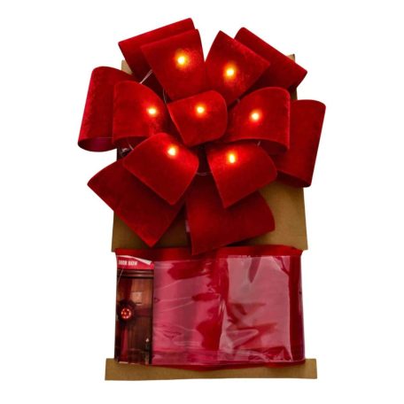 Piros LED világító ajtómasni - 40 × 40 cm  