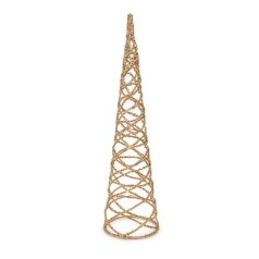 Világító arany színű karácsonyfa - 30 LED - 60 cm 