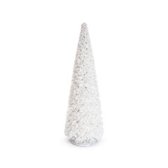 Fehér díszes karácsonyfa - 50 cm