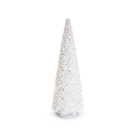 Fehér díszes karácsonyfa - 50 cm