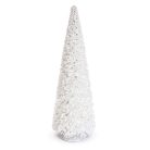 Fehér díszes karácsonyfa - 60 cm