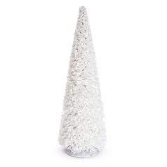 Fehér díszes karácsonyfa - 60 cm