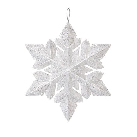 Fehér világító hópehely - 30 LED-es - 36 cm 