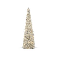 Fehér világító karácsonyfa - 25 LED - 60 cm 