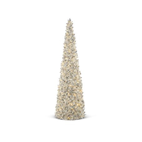 Fehér világító karácsonyfa - 25 LED - 60 cm 