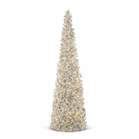 Fehér világító karácsonyfa - 50 LED - 100 cm 