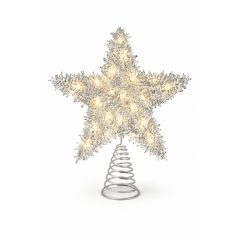 Világító karácsonyfacsúcs csillag - 20 LED - 30 cm