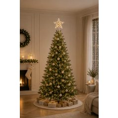 Világító karácsonyfacsúcs csillag - 20 LED - 30 cm
