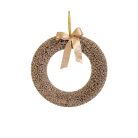 Arany karácsonyi koszorú - 40 cm