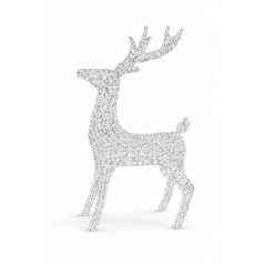   Világító karácsonyi rénszarvas – Ezüst - 720 LED-es - 100 cm   