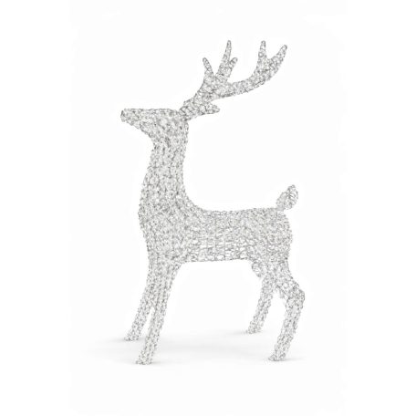 Világító karácsonyi rénszarvas – Ezüst - 720 LED-es - 100 cm   