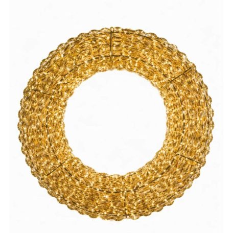 Világító karácsonyi koszorú - Arany - 720 LED - 58 cm 