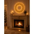 Világító karácsonyi koszorú - Arany - 720 LED - 58 cm 