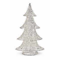 Ezüst világító karácsonyfa - 960 LED - 120 cm