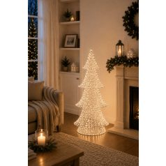 Ezüst világító karácsonyfa - 960 LED - 120 cm