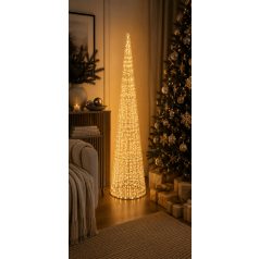 Arany világító kúp alakú karácsonyfa - 150 cm