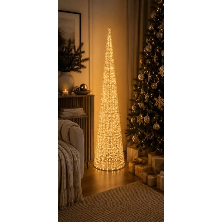 Arany világító kúp alakú karácsonyfa - 150 cm