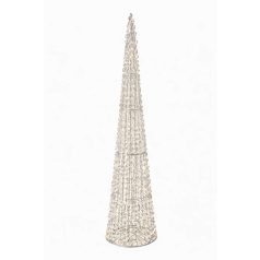 Ezüst világító karácsonyfa - 150 cm