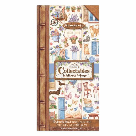 Scrapbooking tömb kicsi - Welcome Home - 10 lap - 15x30,5 cm - SBBV-21