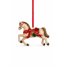 Karácsonyfadísz - Lovacska  masnival - 10 cm