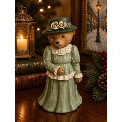 Elegáns macilány figura – Zöld – 20 cm 