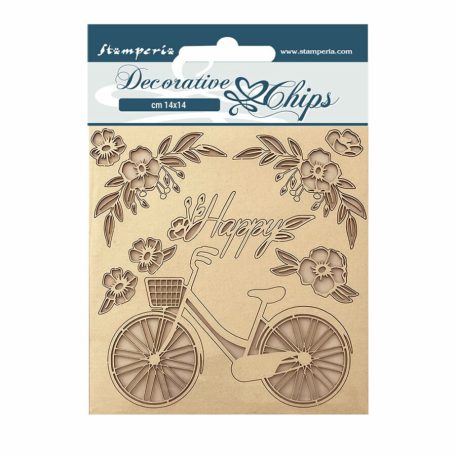 Chipboard - 14x14 cm - Home bicycle - SCB-157