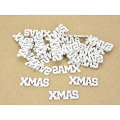 Xmas felirat mini fehér - 30 db/csomag