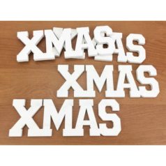 Xmas felirat fehér - 15 cm - 4 db/csomag