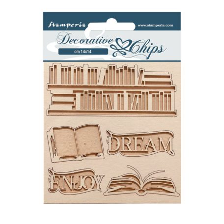 Chipboard - Vintage Library Dream - 14x14 cm- SCB-167