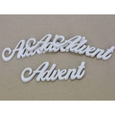 Advent felirat fehér - 15cm - 4 db/csomag