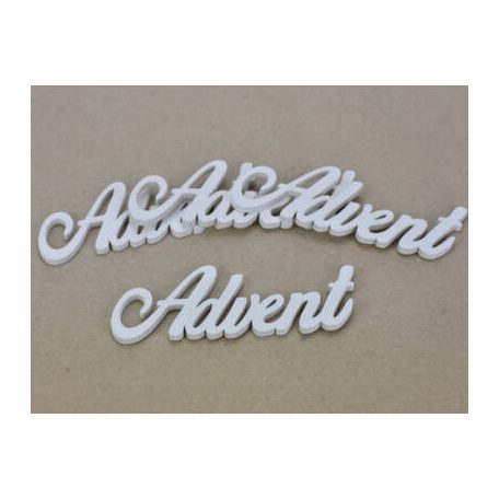 Advent felirat fehér - 15cm - 4 db/csomag