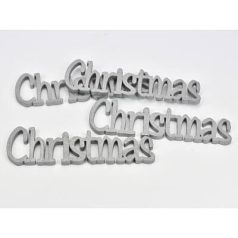 Christmas felirat ezüst - 15 cm - 4 db/csomag