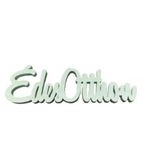   Fa felirat - Édes Otthon - Zöld - 10 cm - 1 db - 6 db/csomag 