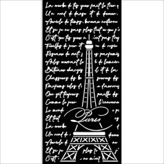   Stamperia stencil - 12x25 cm - Oh lá lá Tour Eiffel - KSTDL-80