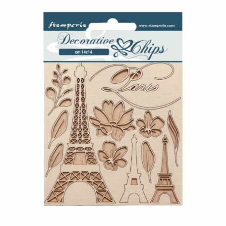 Chipboard - Oh lá lá Tour Eiffel - 14x14 cm - SCB-165