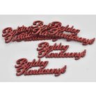 Boldog karácsonyt felirat piros - 10 cm - 6 db/csomag