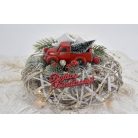 Boldog karácsonyt felirat piros - 10 cm - 6 db/csomag