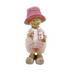 Fiú figura rózsaszín - 13 cm 