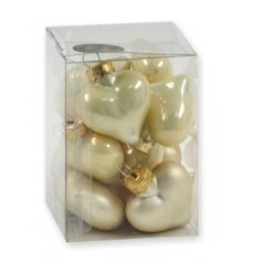 Karácsonyfadísz üveg - Pezsgő - 4 cm - 12 db/csomag 