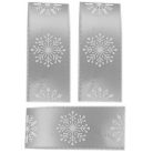 Szürke szalag - Hópihe mintás - 2,5 cmx10 méter