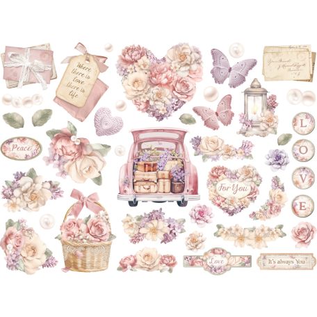 Stamperia kivágott formák - Romance Forever Journaling Edition - DFLDC-90
