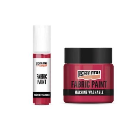Pentart textilfesték - Piros - 20 ml, 50 ml