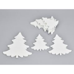 Fehér fa fodros fenyő vékony - 6 db/csomag